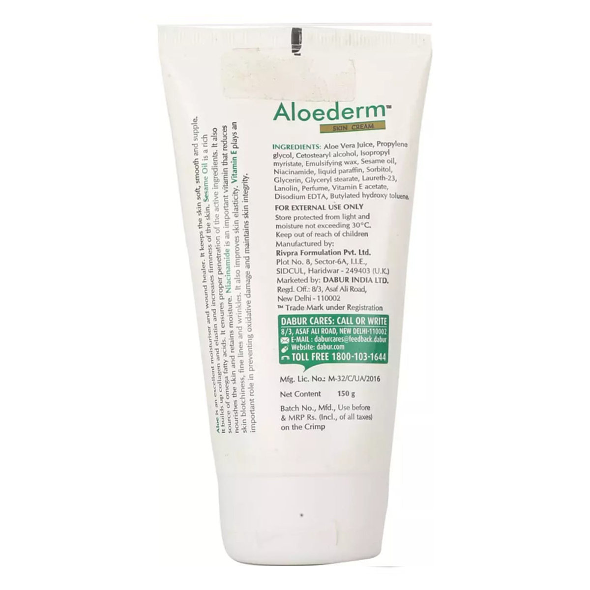 Aloederm Skin Cream 150 gm, Pack of 1 Aloederm Skin Cream 150 gm, Pack of 1