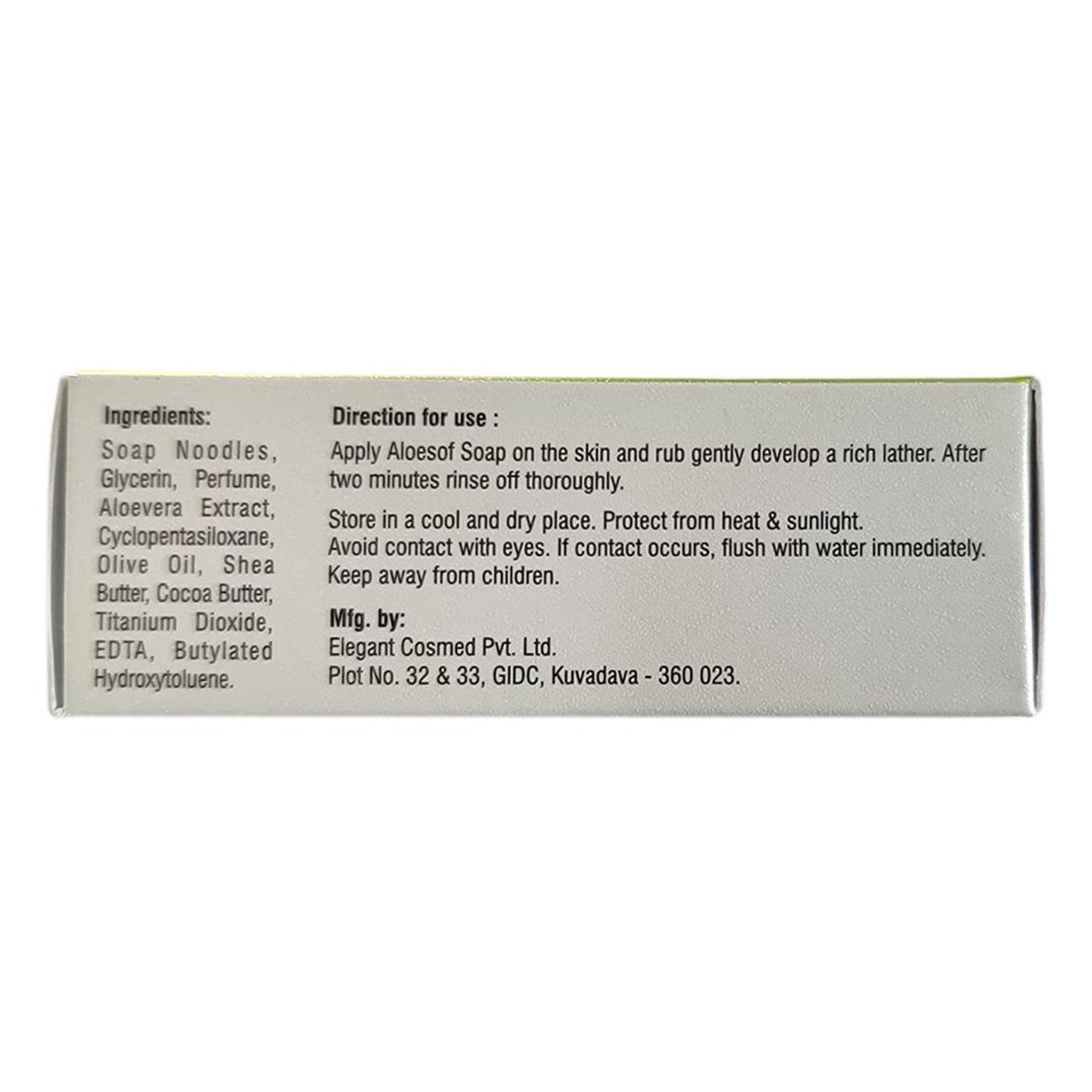 Aloesof Soap 75 gm, Pack of 1 Aloesof Soap 75 gm, Pack of 1