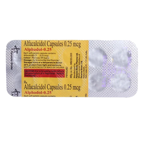 Alphadol-0.25 Capsule 10's