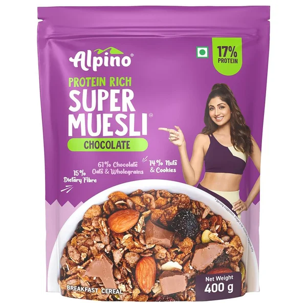 Alpino Protein-Rich Super Muesli Chocolate, 400 gm