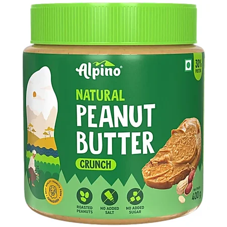 Alpino Natural Peanut Butter Crunch, 400 gm