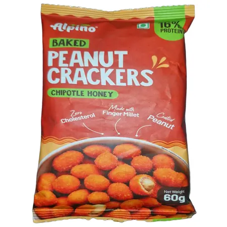 Alpino Baked Chipotle Honey Peanut Crackers, 60 gm