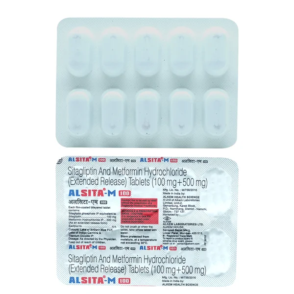 Alsita-M 100 Tablet 10's, Pack of 10 TabletS