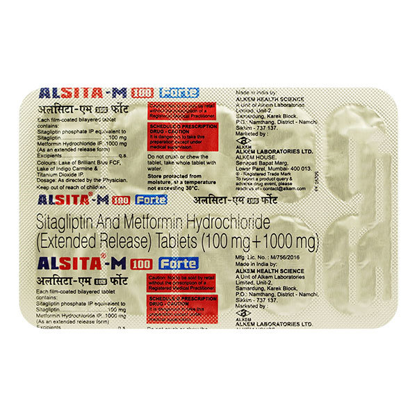 Alsita-M 100 Forte Tablet 10's, Pack of 10 TabletS Alsita-M 100 Forte Tablet 10's, Pack of 10 TabletS