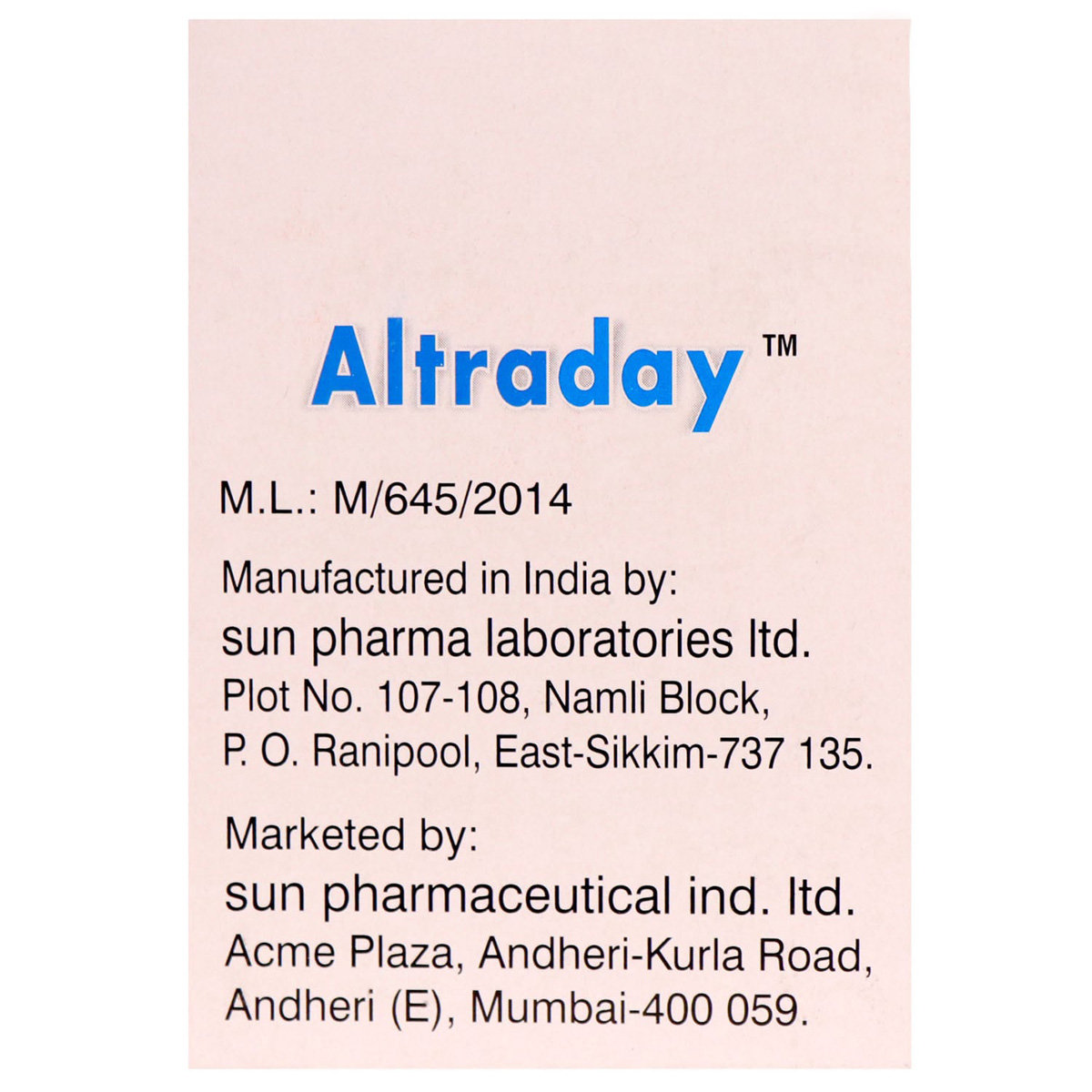 Altraday Capsule 10's, Pack of 10 CAPSULES Altraday Capsule 10's, Pack of 10 CAPSULES