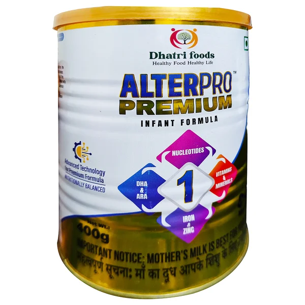 Alterpro Premium Infant Formula Stage-1 Powder, 400 gm Tin