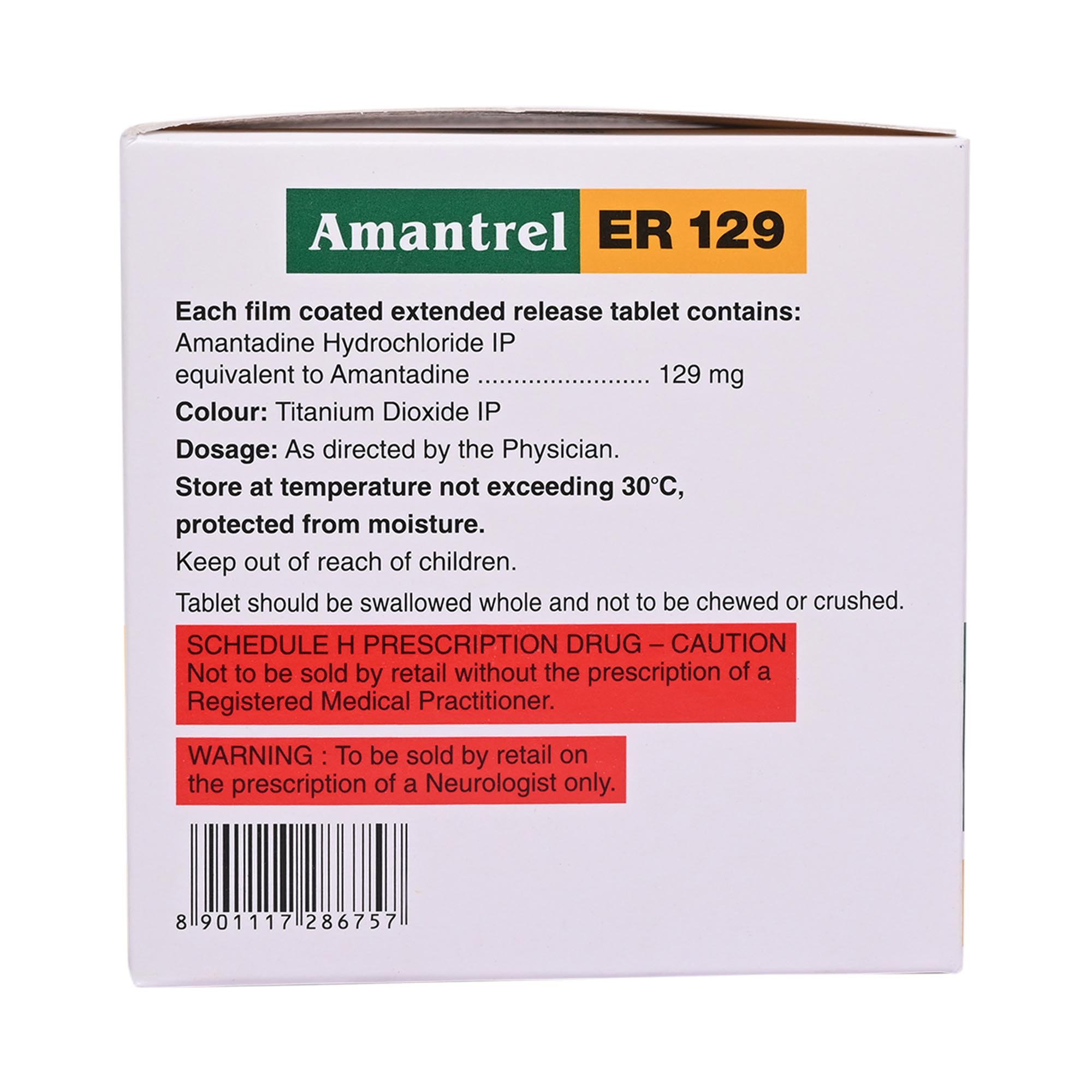 Amantrel ER 129 Tablet 10's, Pack of 10 TABLETS Amantrel ER 129 Tablet 10's, Pack of 10 TABLETS