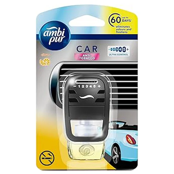 Ambipur Car Air Freshener After Tobacoo Starter Kit, 7 ml, Pack of 1