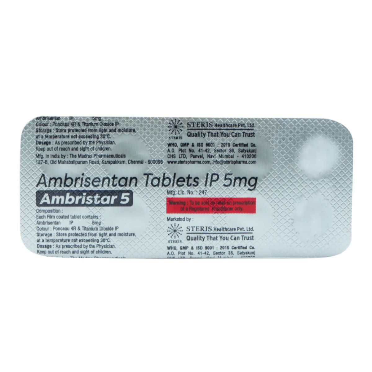 Ambristar 5 Tablet 10's, Pack of 10 TabletS Ambristar 5 Tablet 10's, Pack of 10 TabletS