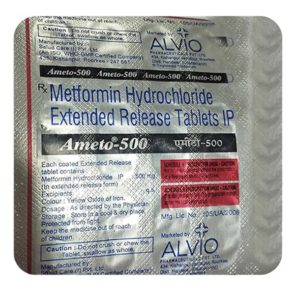 Ameto-500 Tablet 15's