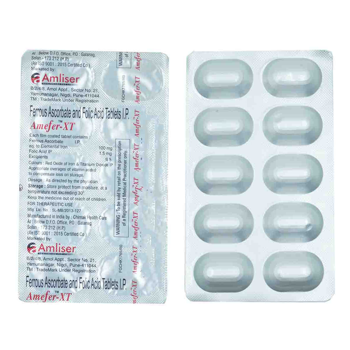 Amefer-Xt 100/1.5 Tab 10'S, Pack of 10 Amefer-Xt 100/1.5 Tab 10'S, Pack of 10