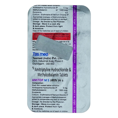 Amitop M 5 Tablet 15's, Pack of 15 TabletS