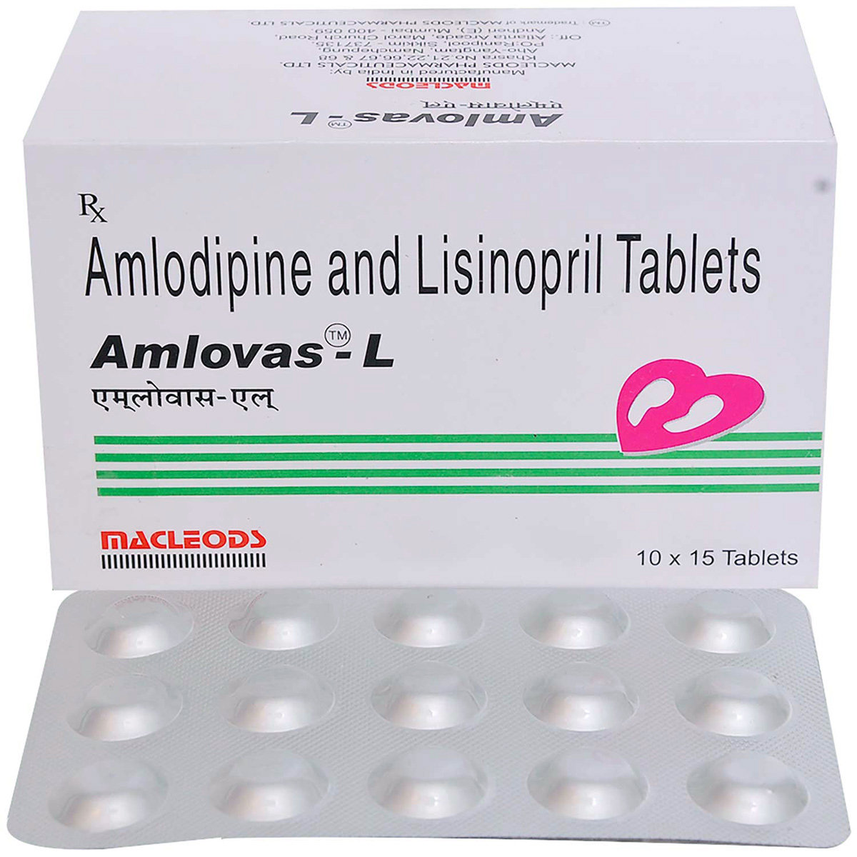 Amlovas-L Tablet 15's, Pack of 15 TABLETS Amlovas-L Tablet 15's, Pack of 15 TABLETS