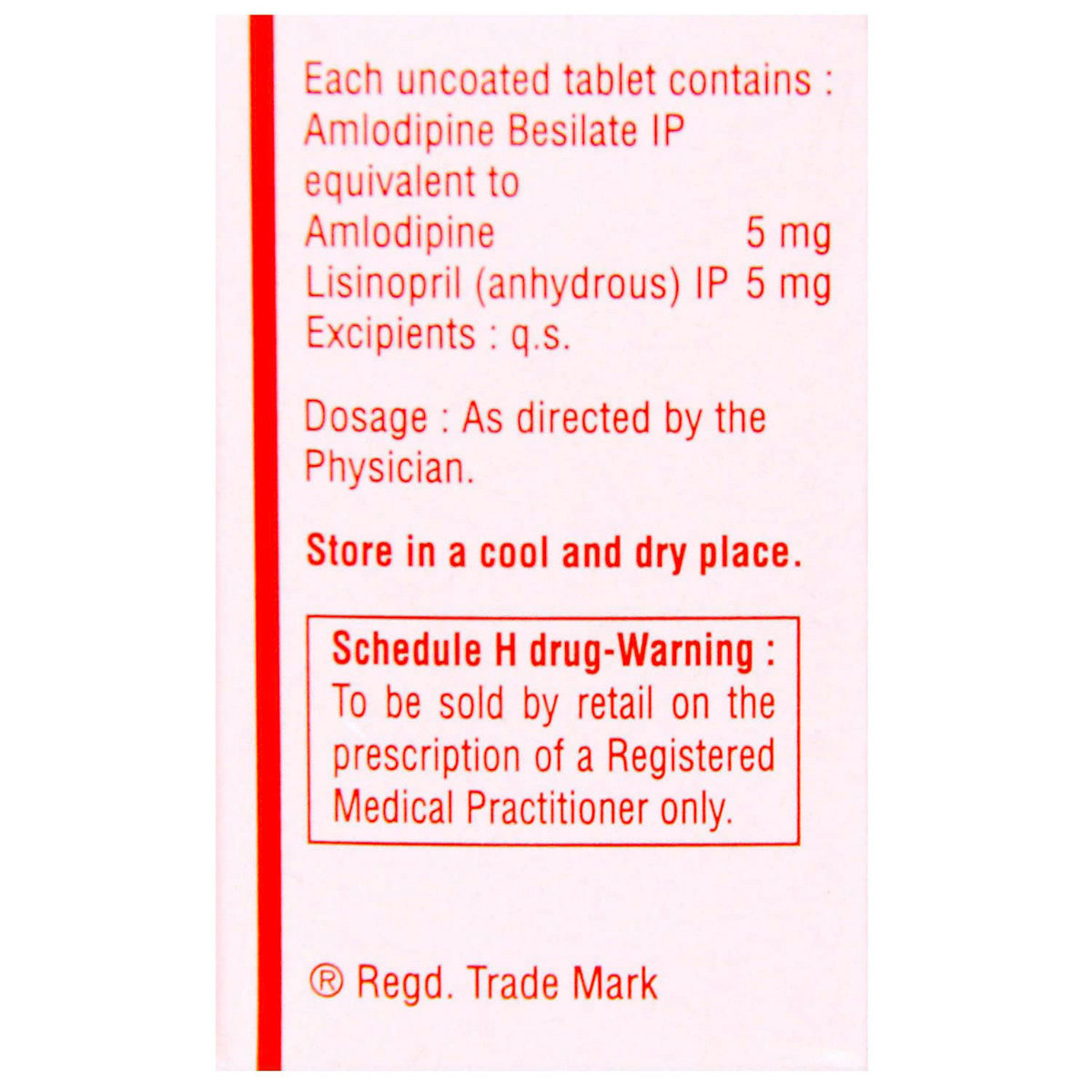 Amlace Tablet 10's, Pack of 10 TABLETS Amlace Tablet 10's, Pack of 10 TABLETS