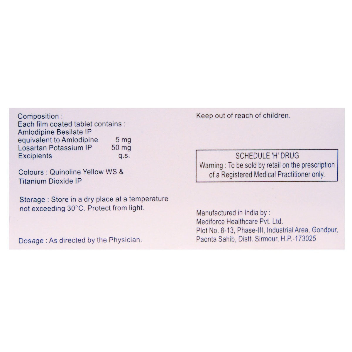 Amlokind-L Tablet 10's, Pack of 10 TABLETS Amlokind-L Tablet 10's, Pack of 10 TABLETS