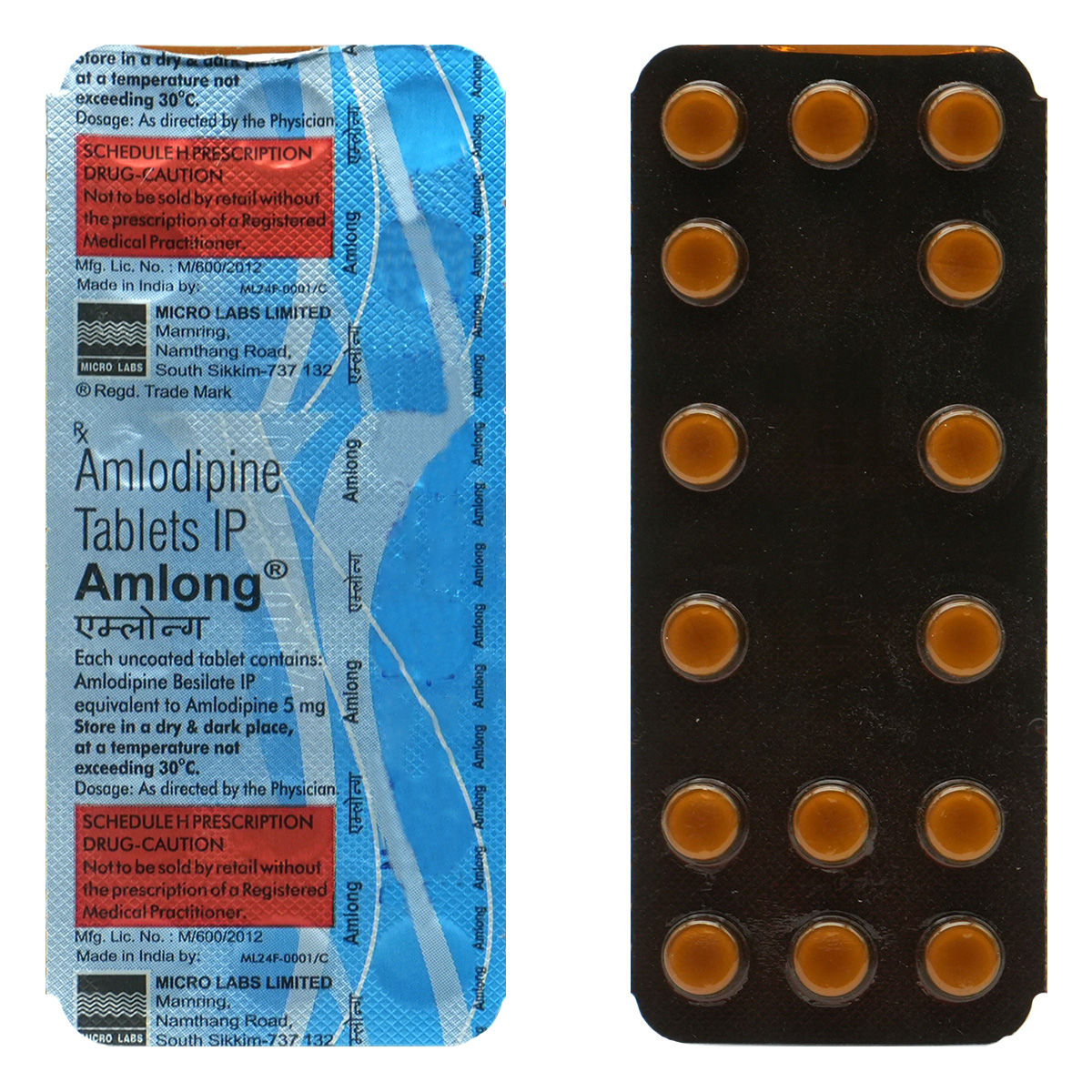 Amlong 5 mg Tablet 15's Amlong 5 mg Tablet 15's