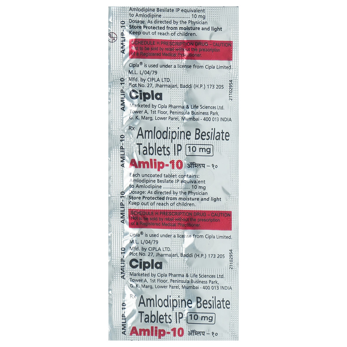 Amlip-10 Tablet 10's, Pack of 10 TABLETS Amlip-10 Tablet 10's, Pack of 10 TABLETS
