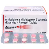 Amlovas M 5/50 Tablet 10's, Pack of 10 TABLETS