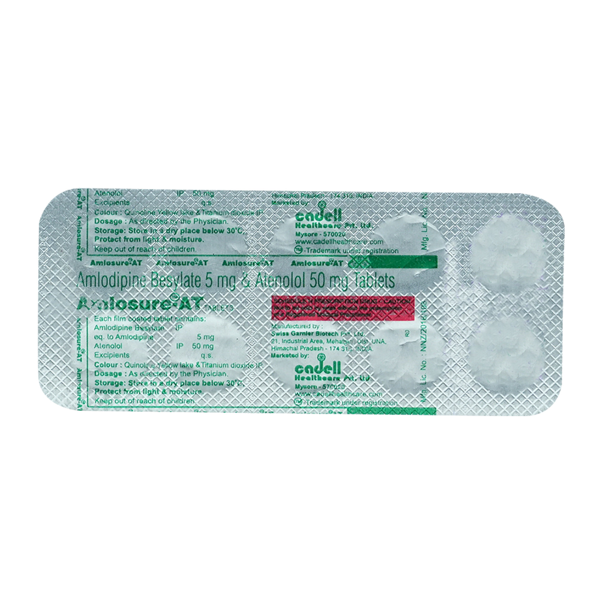 Amlosure AT Tablet 10's, Pack of 10 TabletS Amlosure AT Tablet 10's, Pack of 10 TabletS
