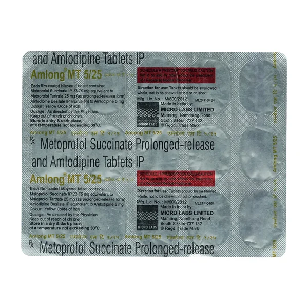 Amlong MT 5 mg/25 mg Tablet 15's