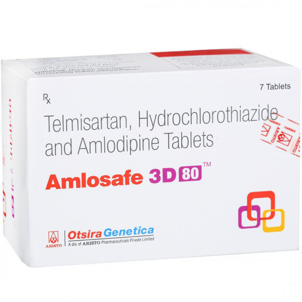 Amlosafe 3D 80 Tablet 7's, Pack of 7 TabletS Amlosafe 3D 80 Tablet 7's, Pack of 7 TabletS
