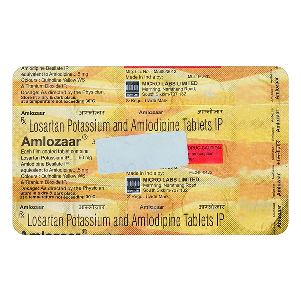 Amlozaar 50/5 Tablet 15's