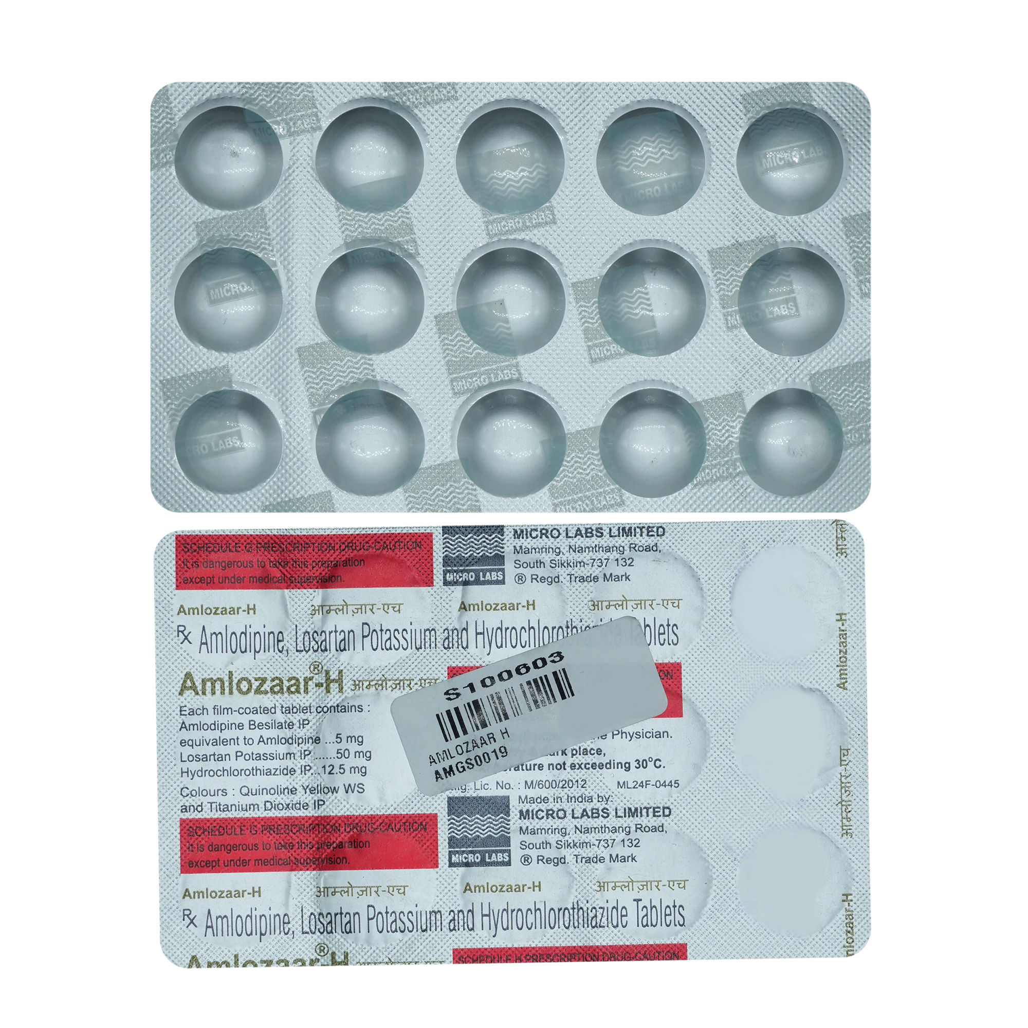 Buy Amlozaar-H Tablet 15's Online