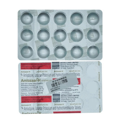 Amlozaar-H Tablet 15's, Pack of 15 TabletS