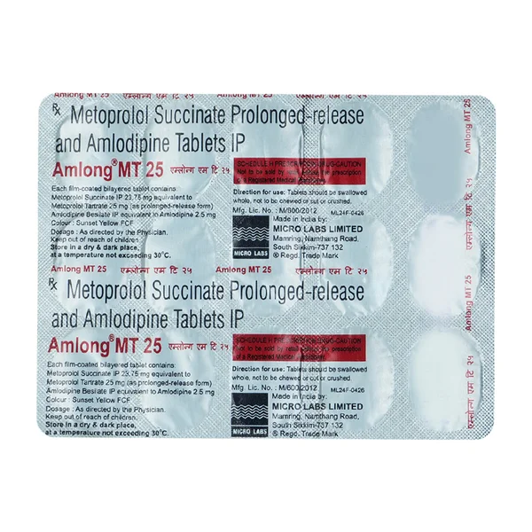 Amlong MT 25 Tablet 15's, Pack of 15 TABLETS