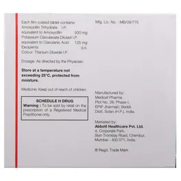 Amoxyclav 625 Tablet | Uses, Side Effects, Price | Apollo Pharmacy