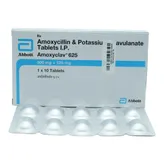 Amoxyclav 625 Tablet 10's, Pack of 10 TABLETS