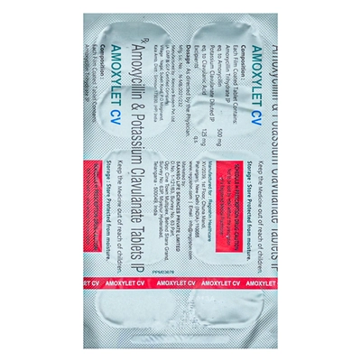 Amoxylet CV Tablet 10's, Pack of 10 TABLETS