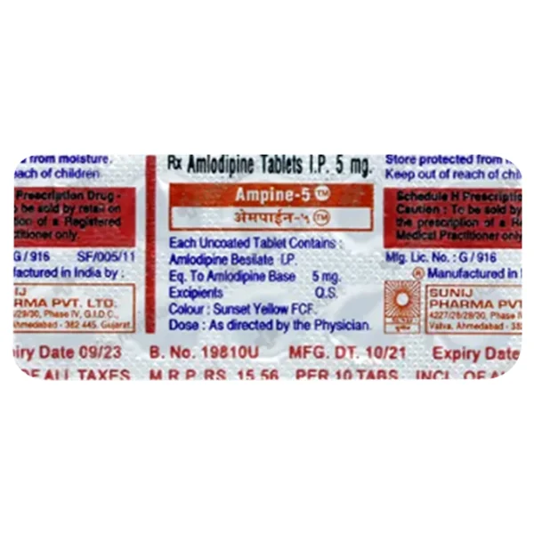 Ampine 5 Tablet 10's