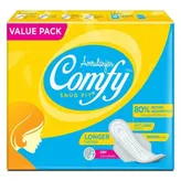 Amrutanjan Comfy Snug Fit Longer Napkin Sanitary Pads, 18 Count, Pack of 1
