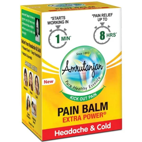 Amrutanjan Extra Power Pain Balm, 8 ml
