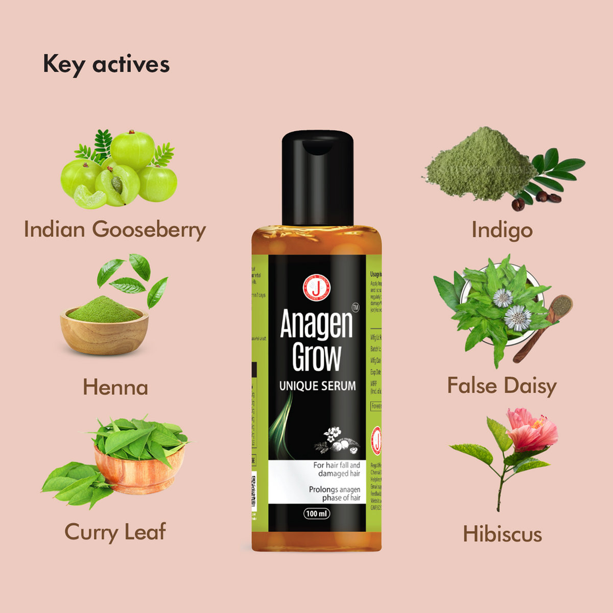 Anagen Grow Unique Serum 100 ml, Pack of 1 Anagen Grow Unique Serum 100 ml, Pack of 1
