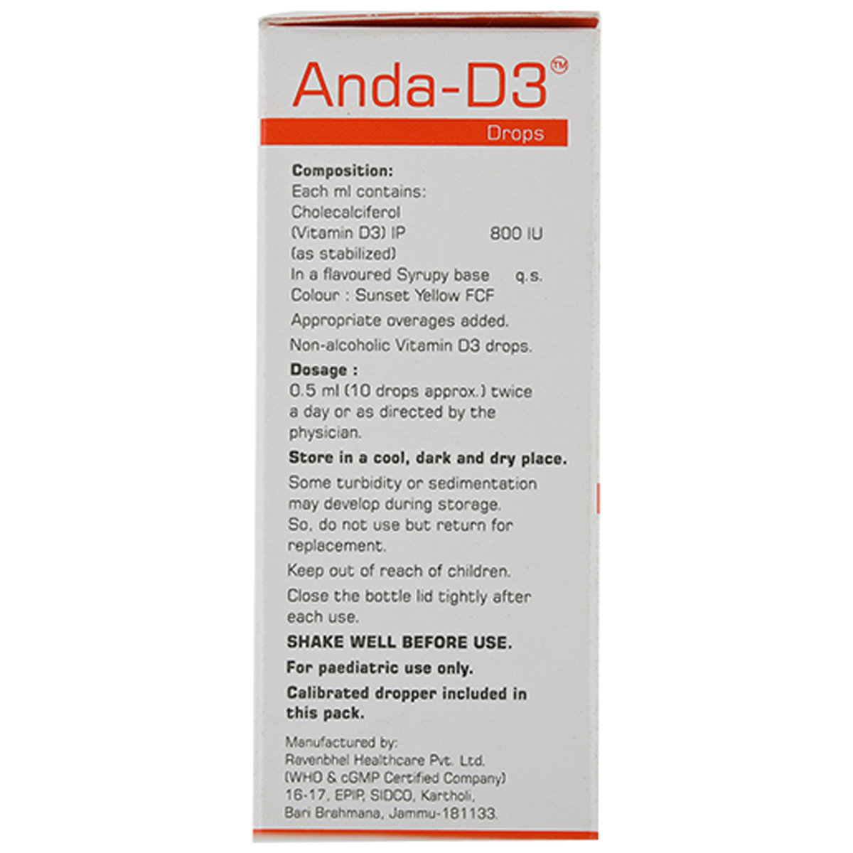 Anda-D3 Mango + Honey Drops 30 ml, Pack of 1 Anda-D3 Mango + Honey Drops 30 ml, Pack of 1