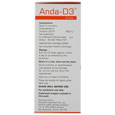 Anda-D3 Mango + Honey Drops 30 ml, Pack of 1 DROPS