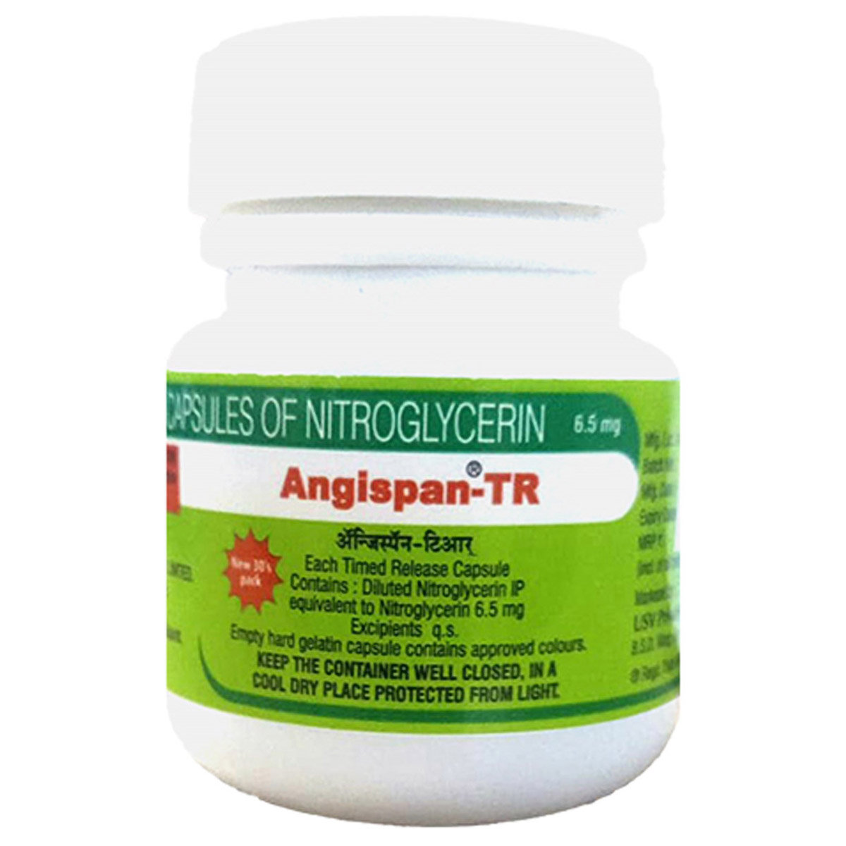 Angispan-TR 6.5 mg Capsule 30's, Pack of 1 Capsule Angispan-TR 6.5 mg Capsule 30's, Pack of 1 Capsule