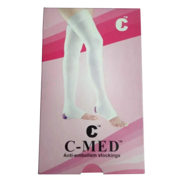 C-Med Anti Embolism Stockings Knee Length Large, 1 Count, Pack of 1