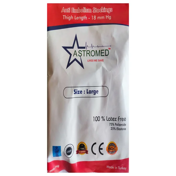 Astromed Anti Embolism Stockings Thigh Length 18Mm Hg, 1 Count