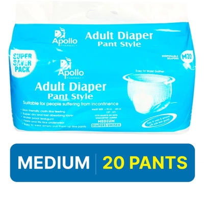 Apollo Life Adult Diaper Pants Medium, 20 Count, Pack of 1