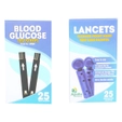 Apollo Pharmacy Blood Glucose 25 Test Strips + 25 Lancets, 1 kit