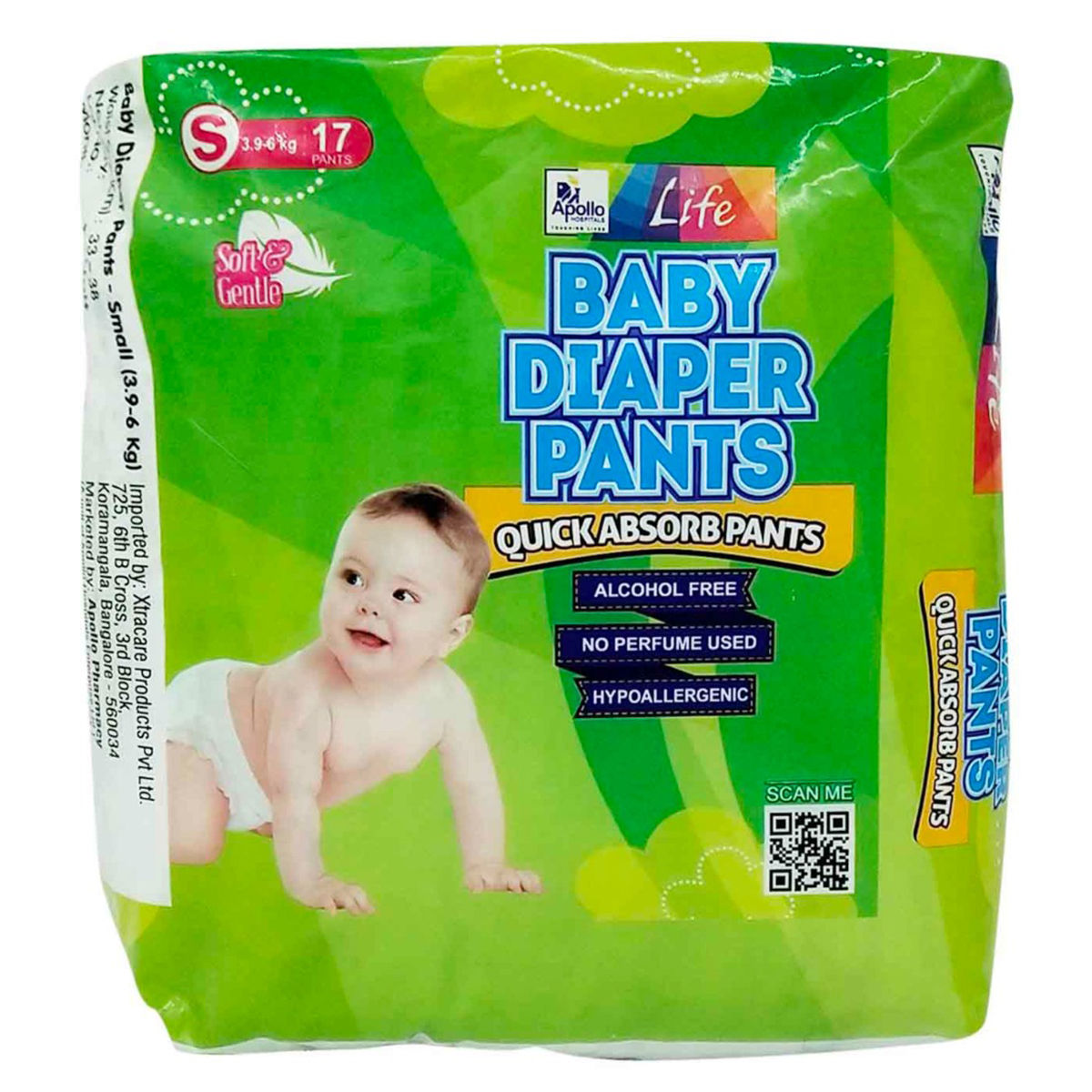 Diaper Pants NB Size for Babies - 3-5 kg | 2x Absorption | Mamaearth