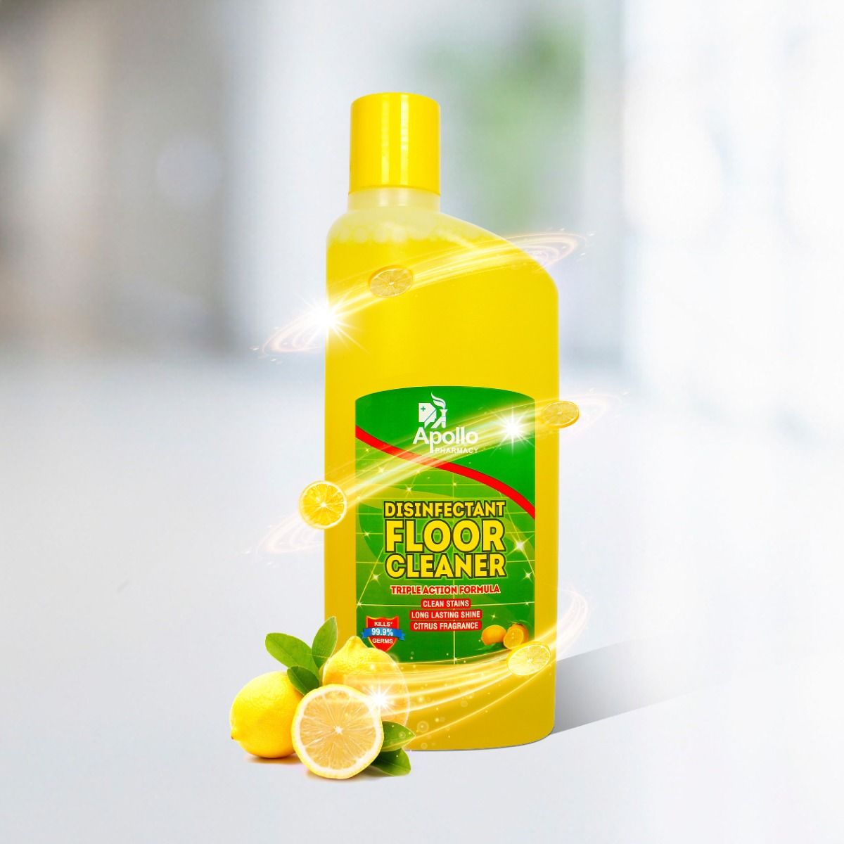 Apollo Pharmacy Disinfectant Floor Cleaner, 800 ml (2x400 ml), Pack of 2 S