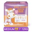 Apollo Essentials Extra Absorb Baby Diaper Pants Medium, 66 Count