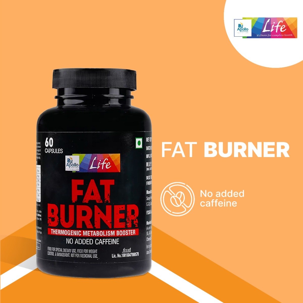 Apollo Life Fat Burner, 60 Capsules, Pack of 1 Apollo Life Fat Burner, 60 Capsules, Pack of 1