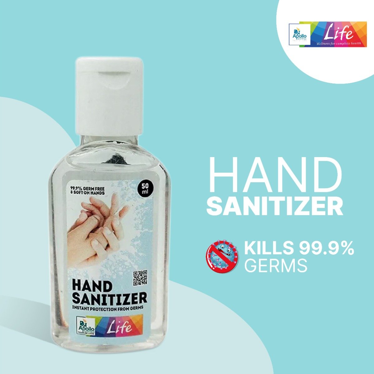Apollo Life Hand Sanitizer, 50 ml, Pack of 1 Apollo Life Hand Sanitizer, 50 ml, Pack of 1
