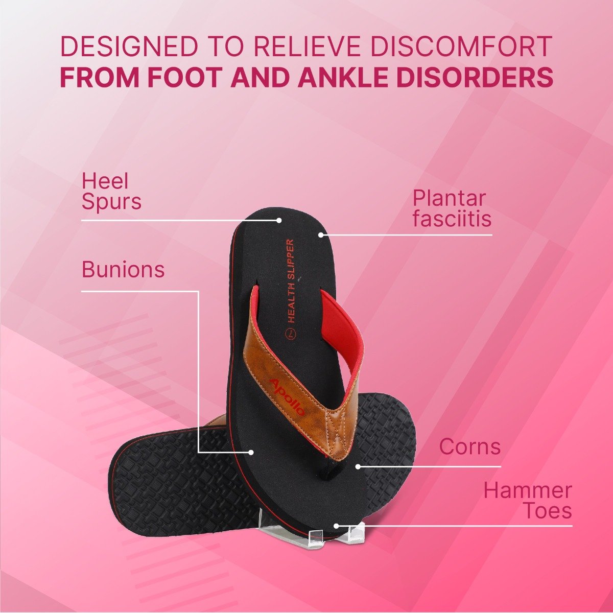 Apollo Pharmacy Diabetes & Heel Pain Health Slipper For Women, Size-6, 1 Pair, Pack of 1 Apollo Pharmacy Diabetes & Heel Pain Health Slipper For Women, Size-6, 1 Pair, Pack of 1