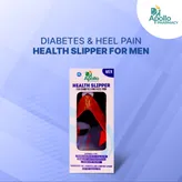 Apollo Pharmacy Diabetes &amp; Heel Pain Health Slipper For Men, Size-8, 1 Pair, Pack of 1